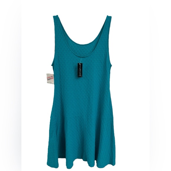 Bundle (2) blue and black texture tank mini dress. Sz. L - Picture 4 of 6